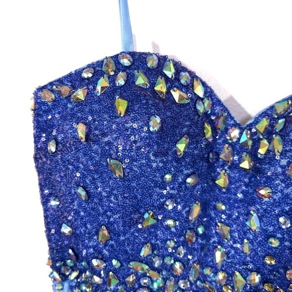 LA FEMME 18767 Jeweled Embellished Convertible Strapless Gown Prom Maxi Dress 2 - Picture 3 of 15